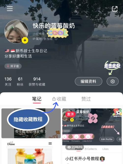 如何锁定小红书的收藏
