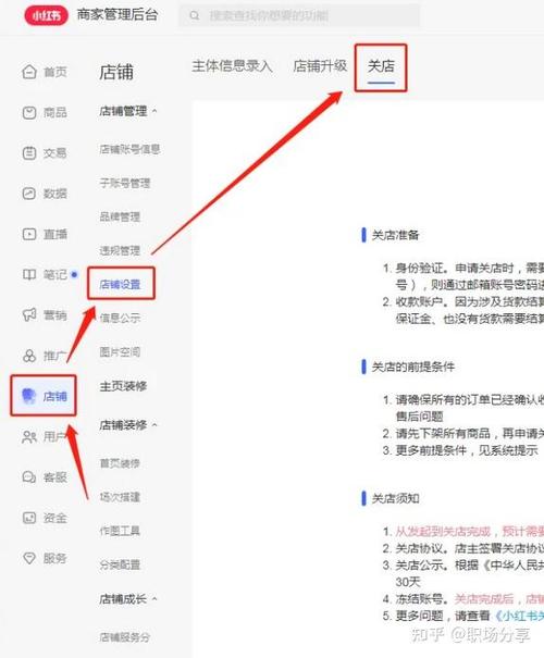 小红书个人店如何关闭