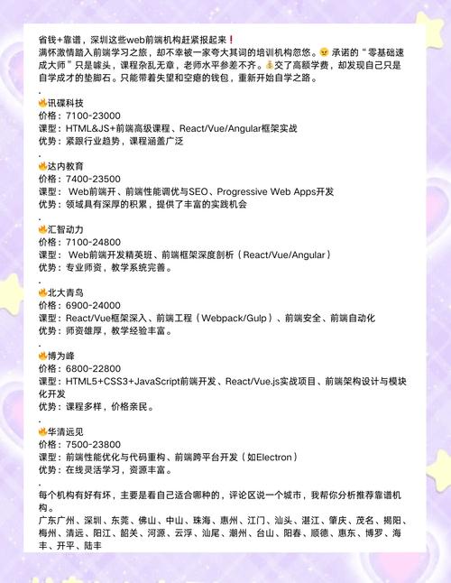 web培训价格多少