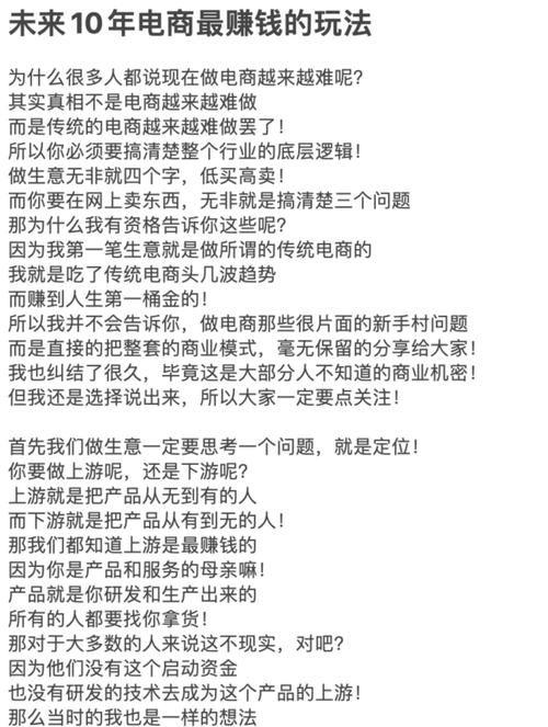 飞哥怎么做电商赚钱