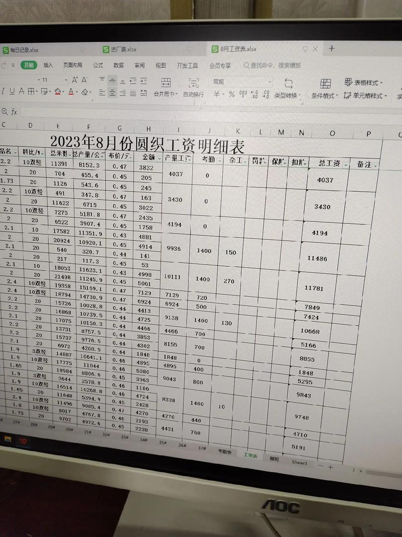 电商公司员工工资表怎么做