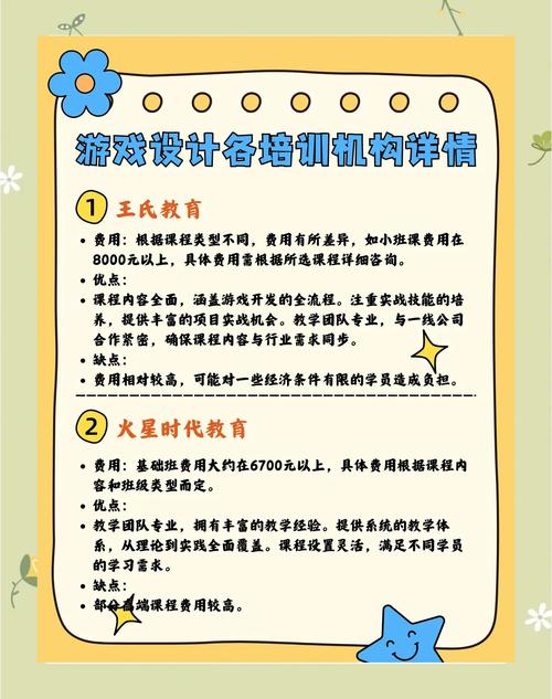 游戏开发培训班多少钱