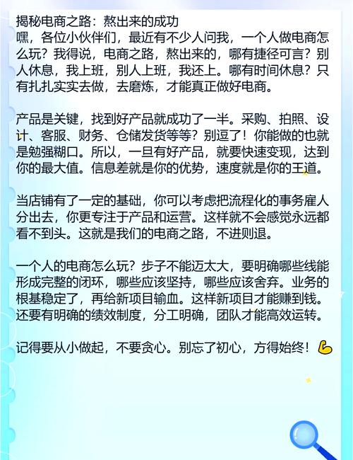 一个人怎么做电商模式呢