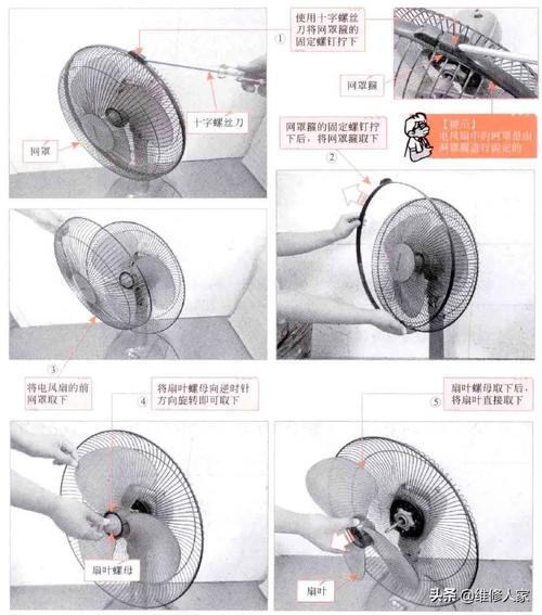 落地风扇怎么拆修图解法