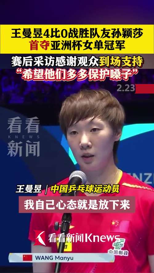 陪看：孙颖莎王曼昱女单争冠