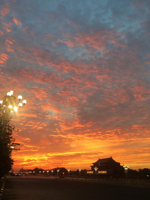 七夕北京的晚霞有多浪漫