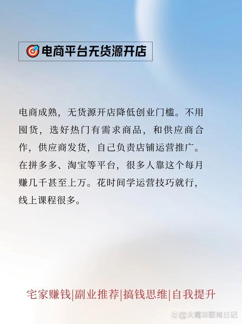 京东无货源电商怎么做推广赚钱的