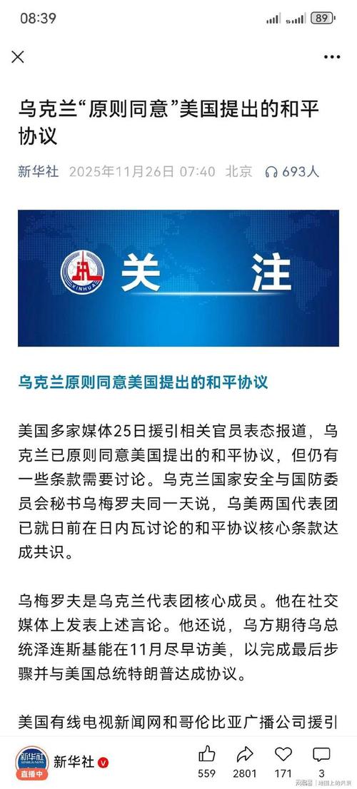 乌官员:和平计划不包含全面赦免条款