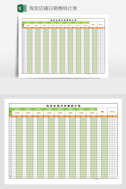 电商卖货电子表格怎么做