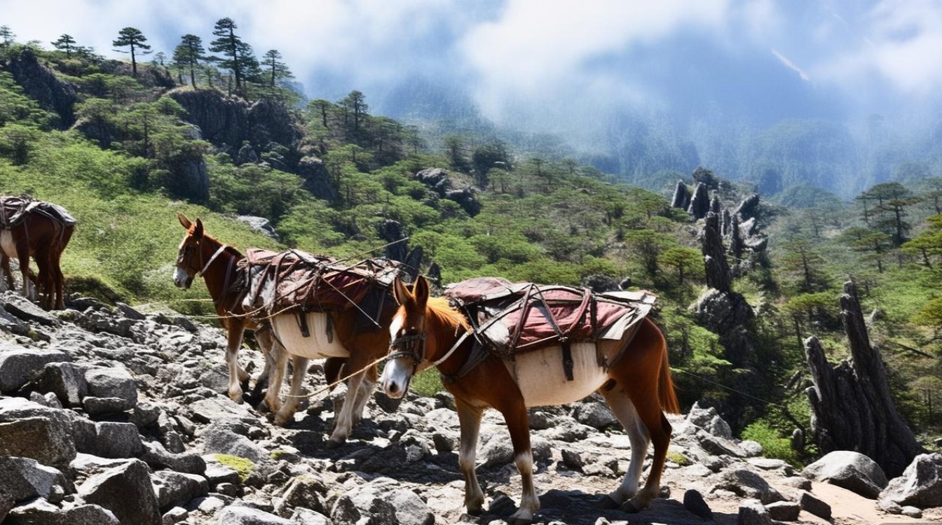 峨眉山景区回应骡子负重爬山