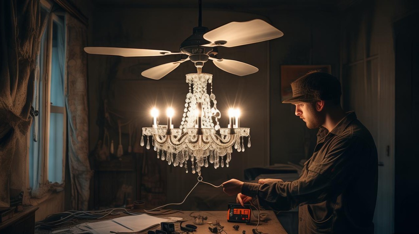 吊灯电风扇拉线开关坏了怎么修