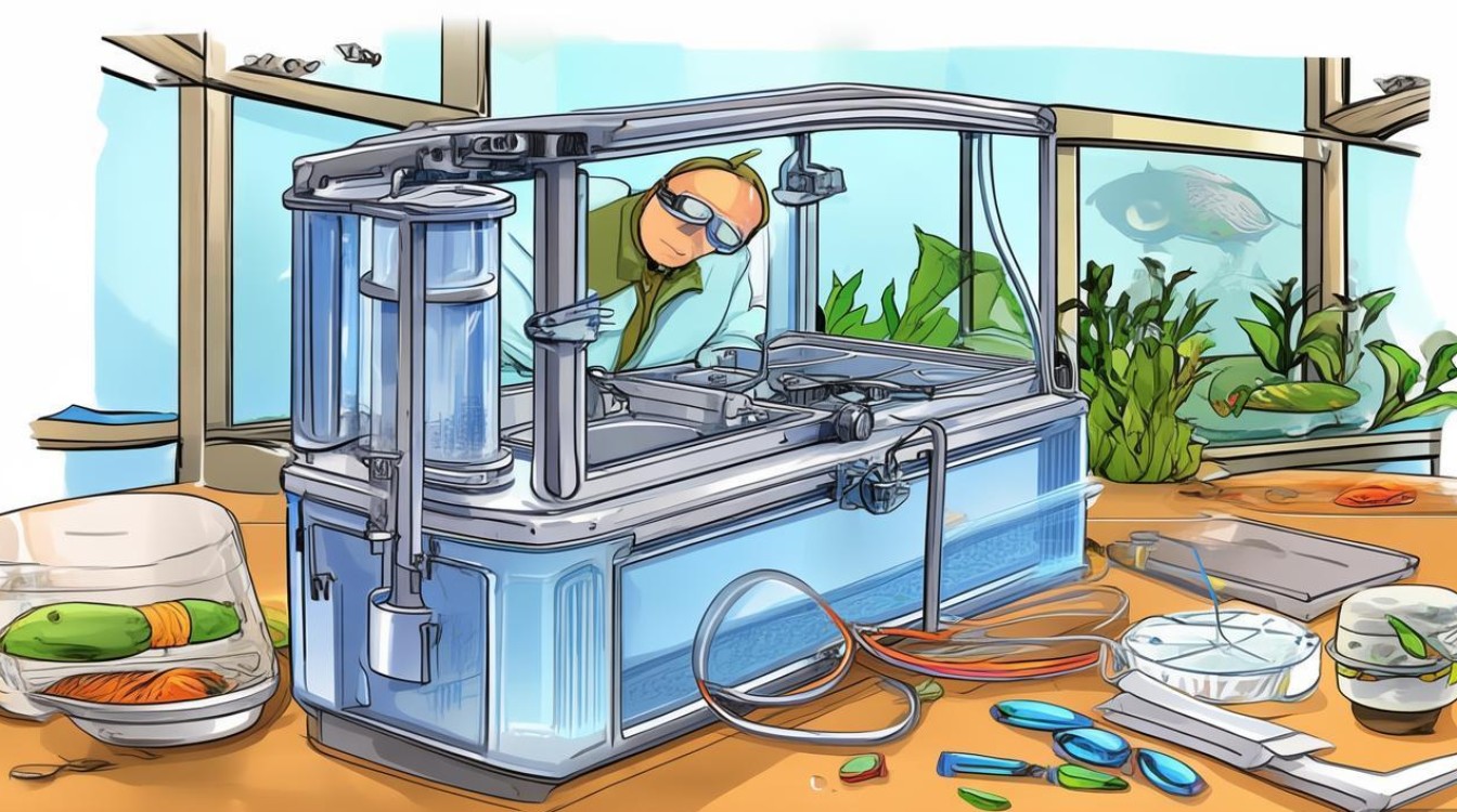 三合一鱼缸过滤器怎么修