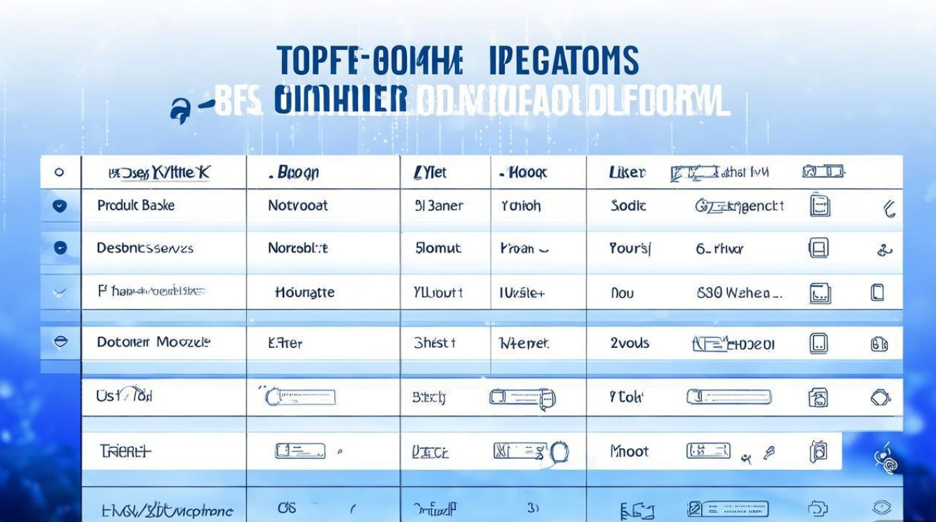 五大电商的对比区别表格怎么做？
