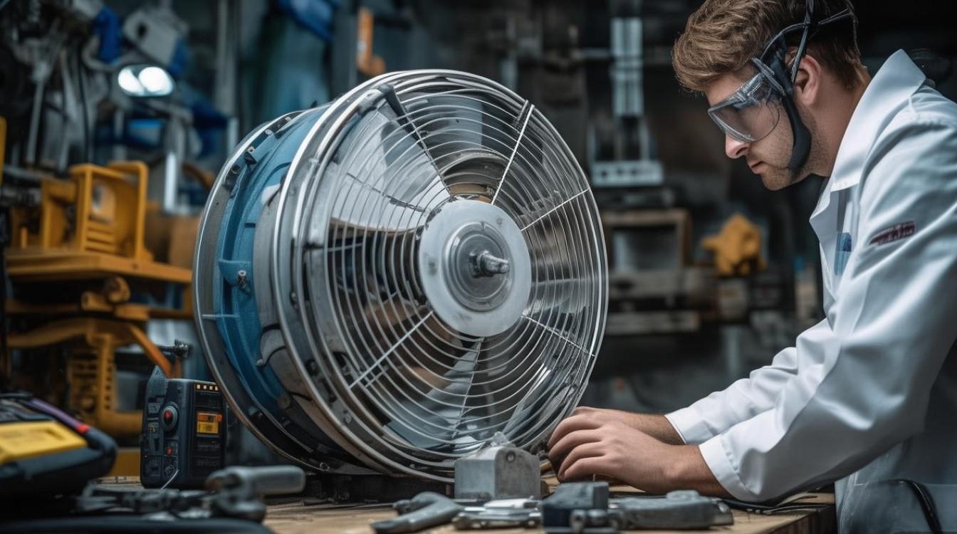 工业风扇卡住不转怎么修