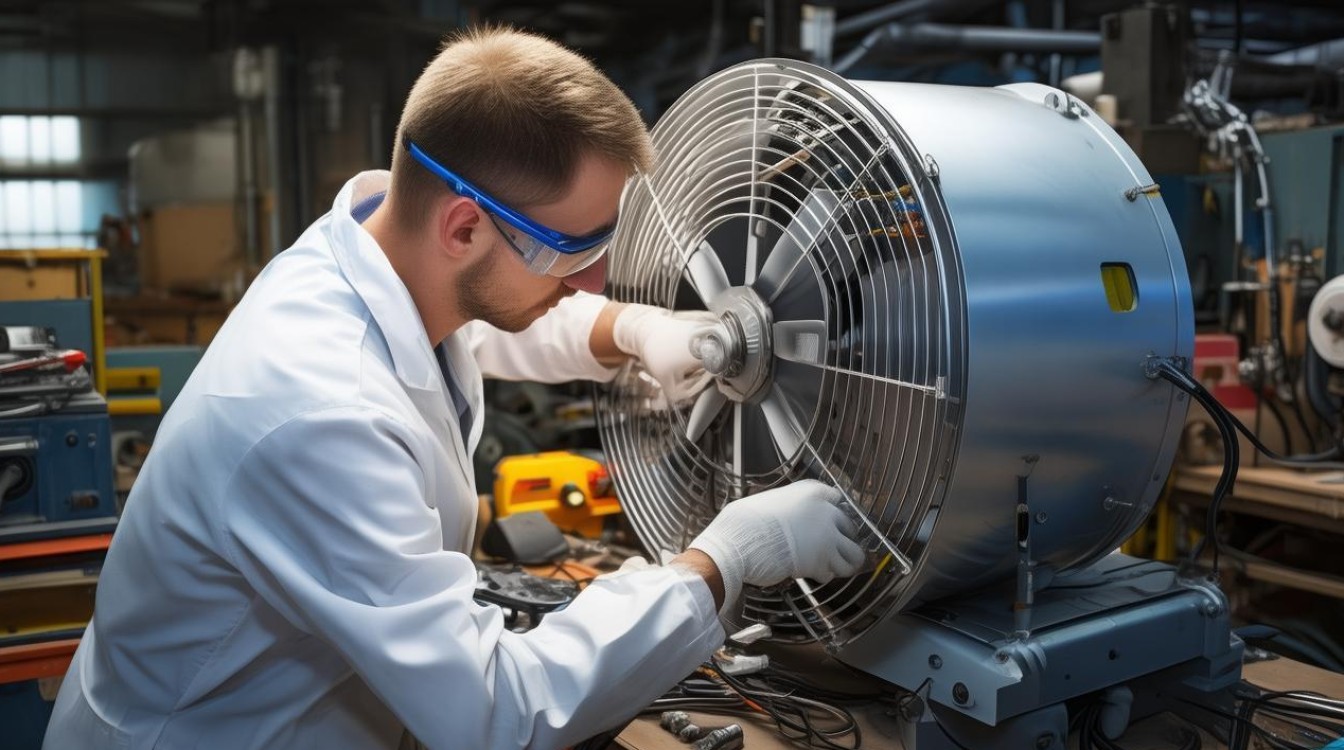 工业风扇卡住不转怎么修