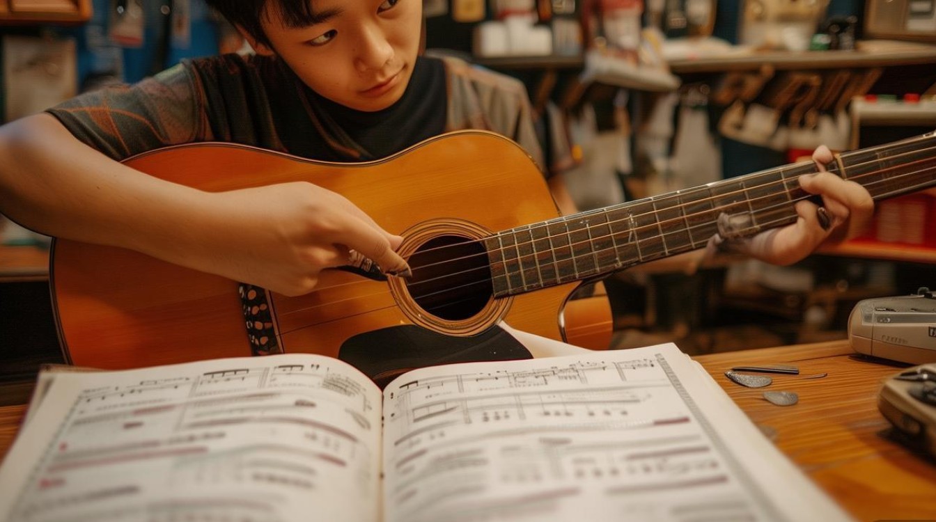 吉他怎么学习按线