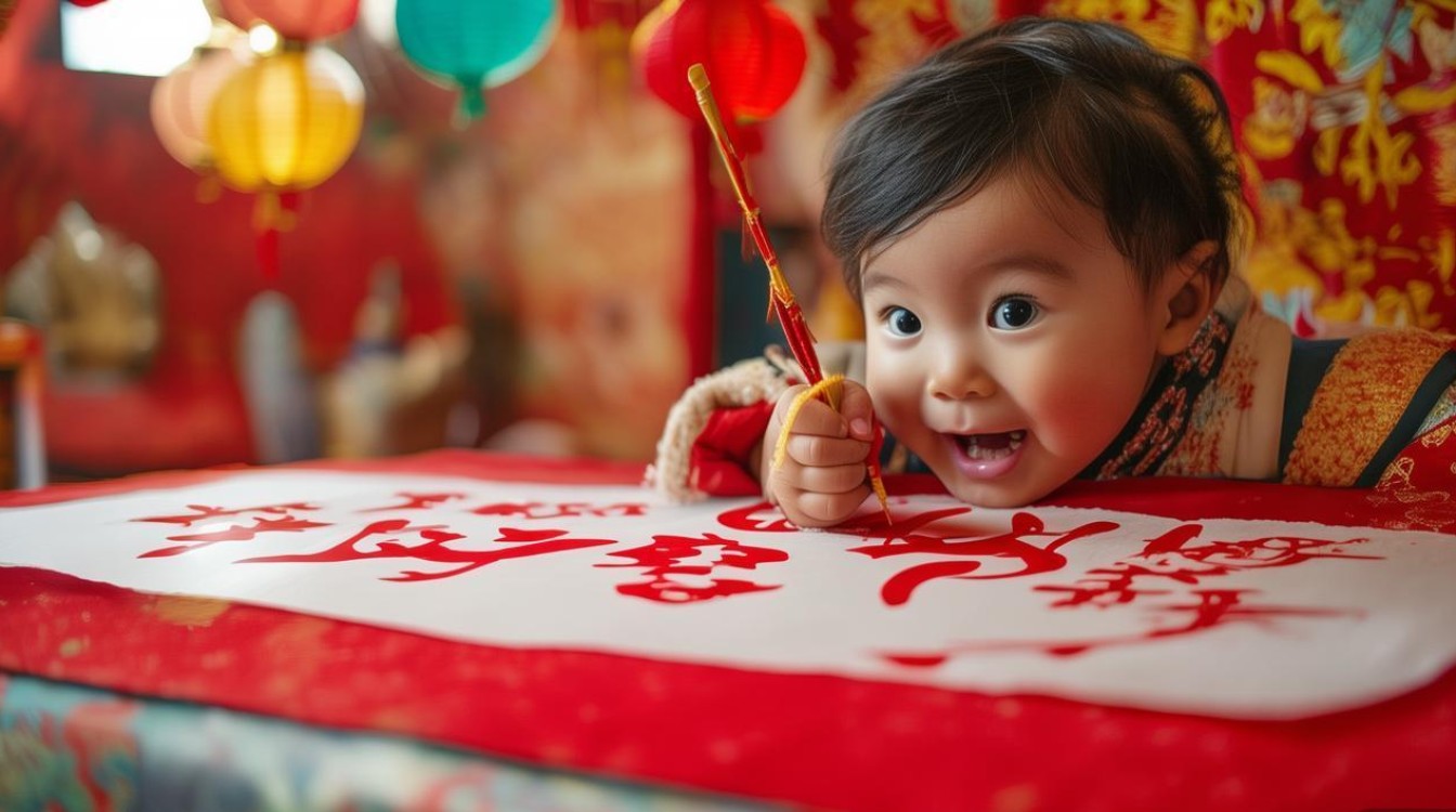 小孩过年学习怎么祝福