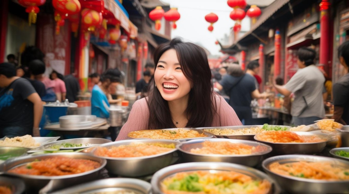 蒋欣国庆在西安真吃爽了