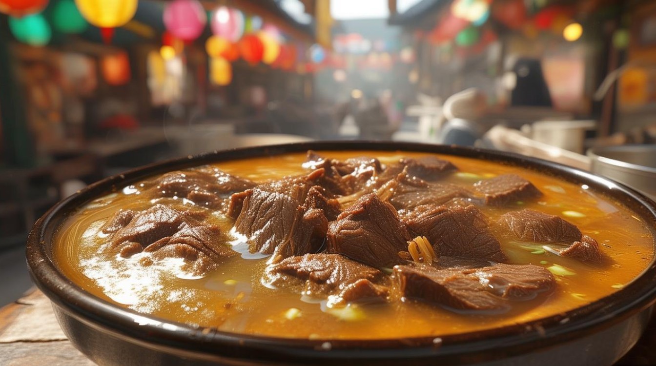 韩国87元一碗的排骨汤全是大肥肉