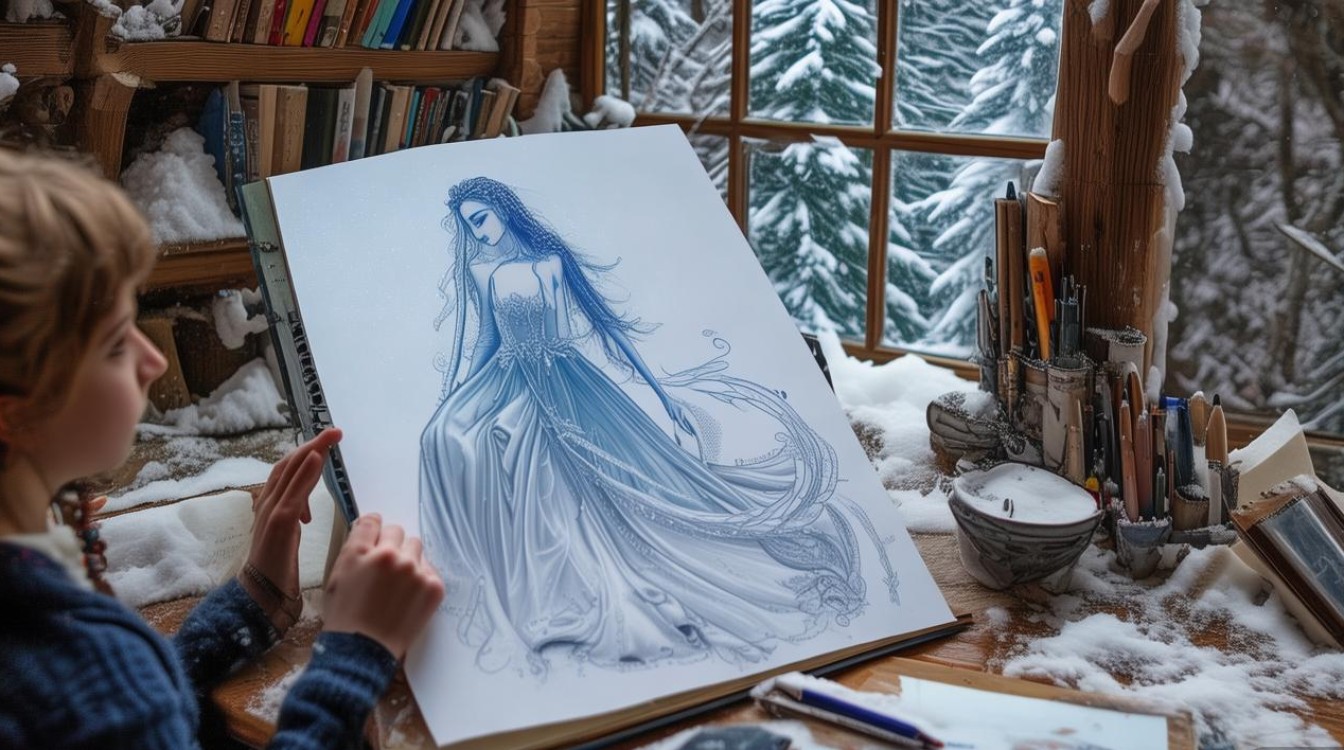 怎么学习画冰雪女王