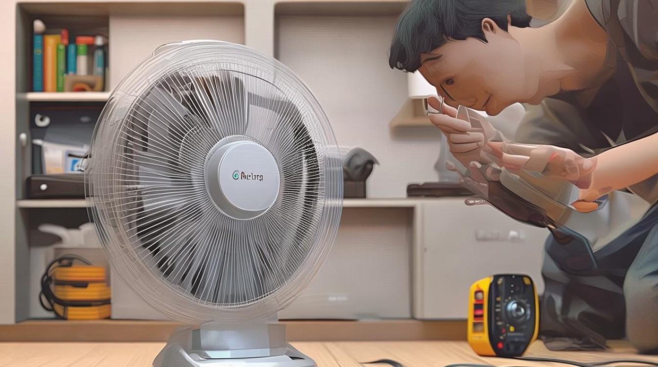 美菱电风扇不会转怎么修