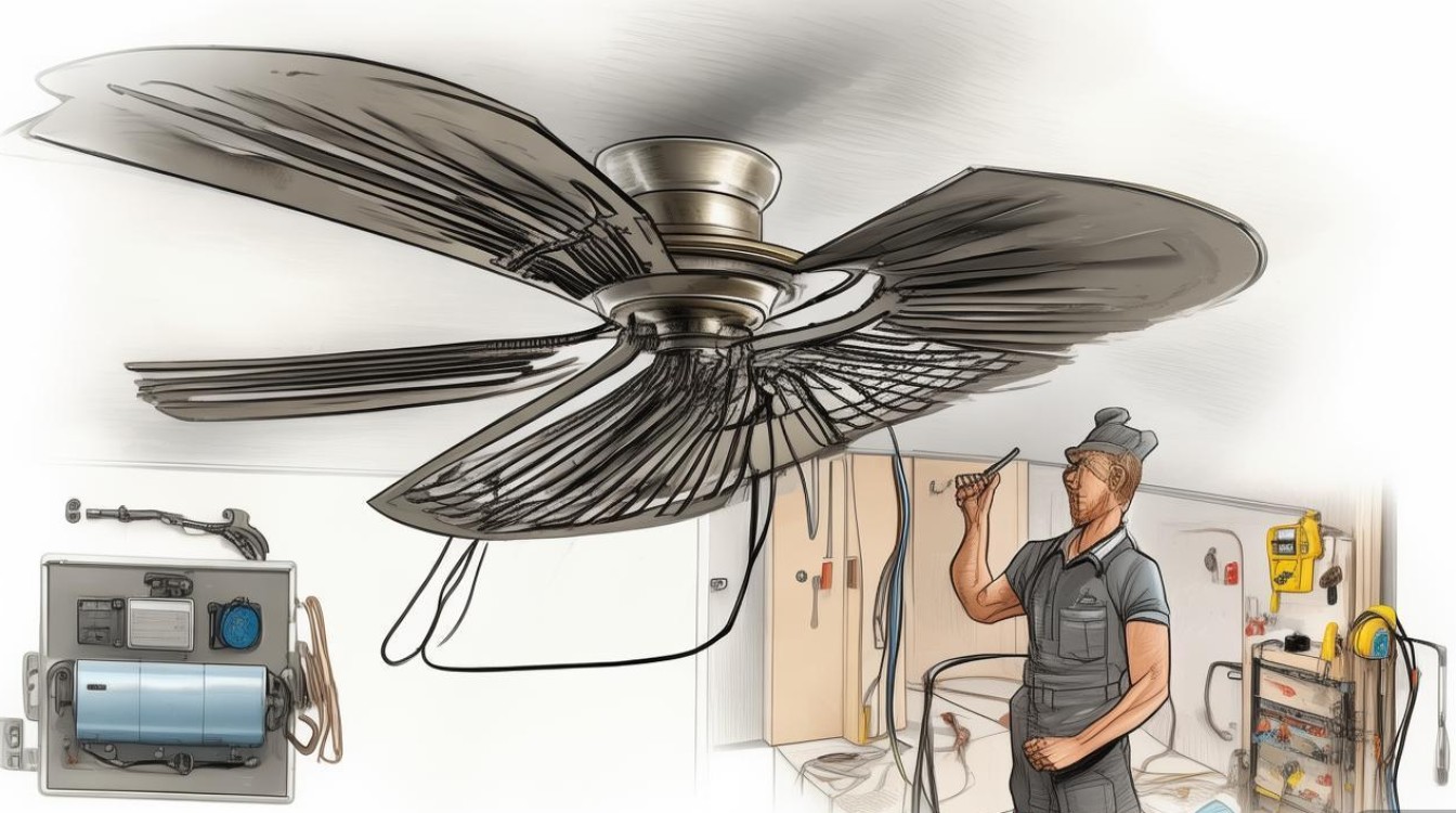 吊型电风扇不转了怎么修