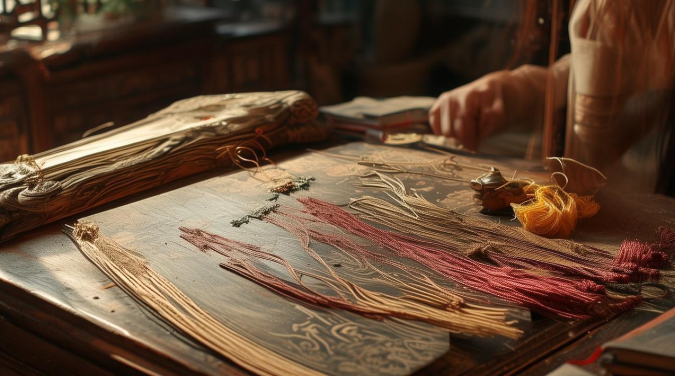 古风扇子上的丝绦掉了怎么修