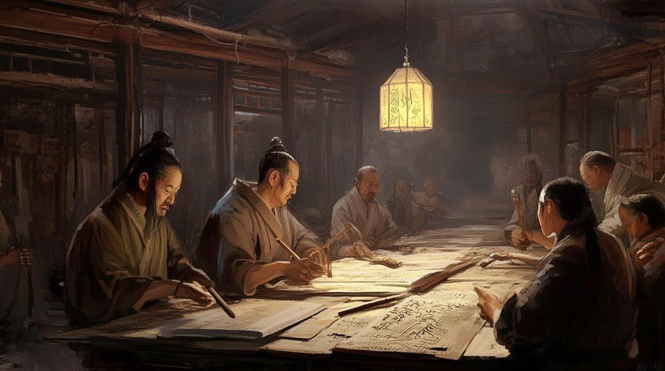 古人坐着学习怎么画
