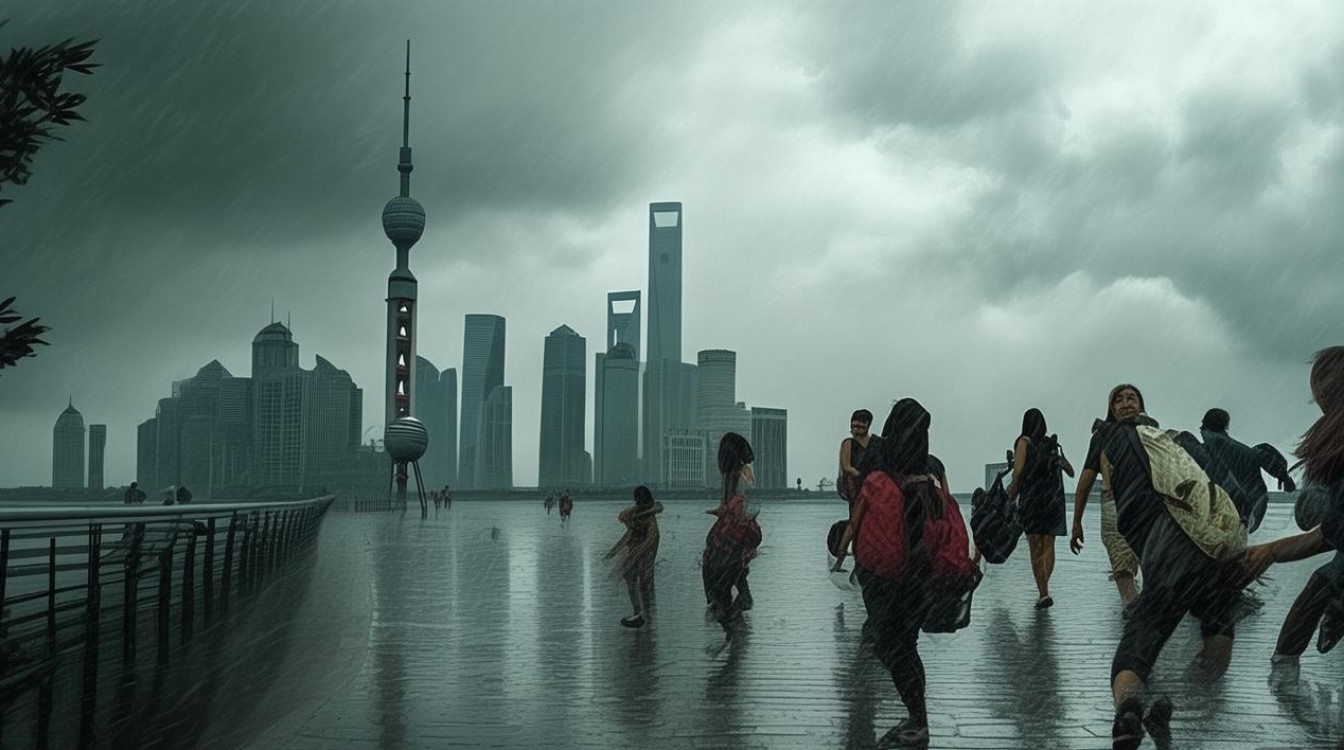 台风来袭有游客被困在外滩？假