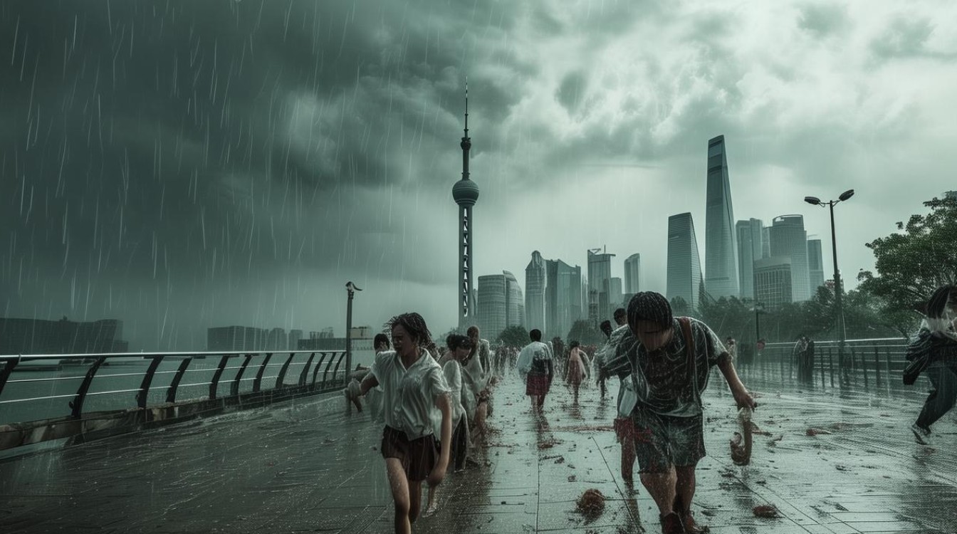 台风来袭有游客被困在外滩？假
