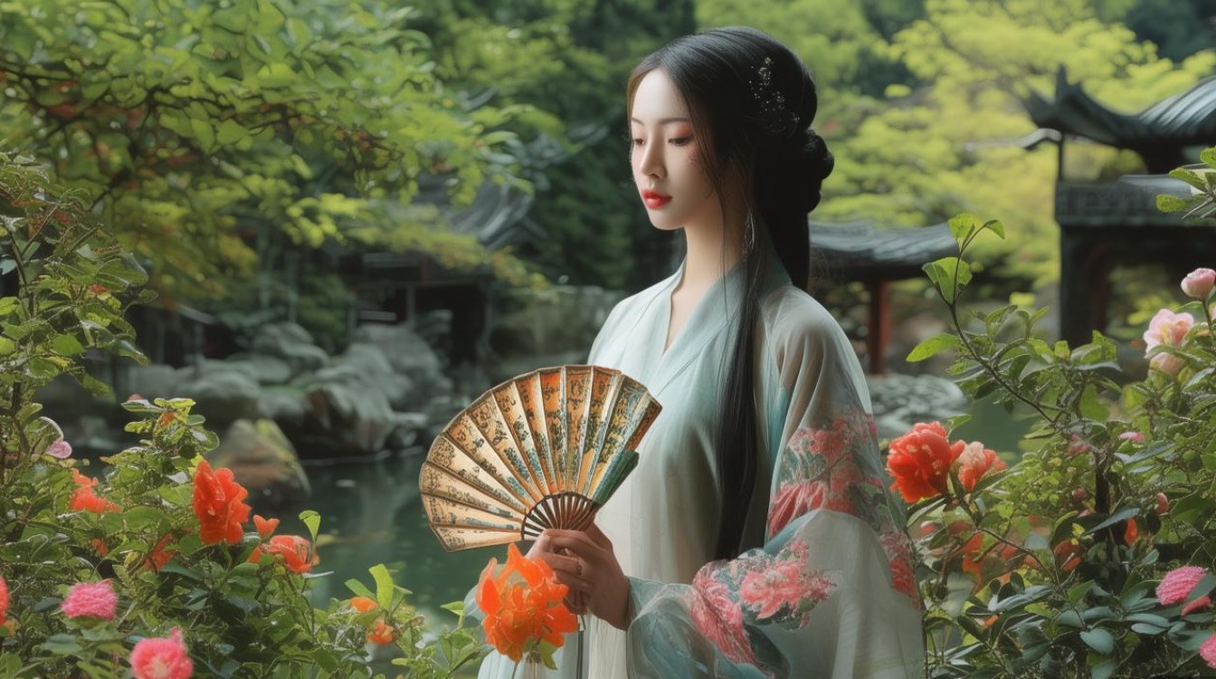 古风扇子人像怎么修图片